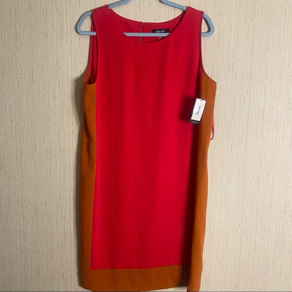 Nine West Women's Two Tone Shift Dress